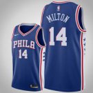 Philadelphia 76ers #14hake Milton Blue basketball  Jerseytitched