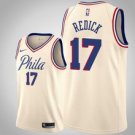 Philadelphia 76ers #17 J.J. Redick cream Jersey - City