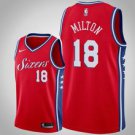 Philadelphia 76ers #18hake Milton Redtatement  Jersey