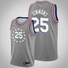 Philadelphia 76ers #25 Benimmons Gray Jersey City