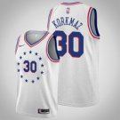 Philadelphia 76ers #30 Furkan Korkmaz Gray Earned  Jersey