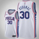 Philadelphia 76ers #30 Furkan Korkmaz White basketball  Jerseytitched