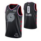 Portland Trail Blazers #0 Damian Lillard All-Star Game Jersey Black