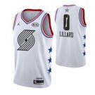 Portland Trail Blazers #0 Damian Lillard All-Star Game Jersey White