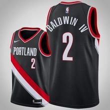 Portland Trail Blazers #2 Wade Baldwin IV Black Icon  Jersey