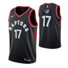 Toronto Raptors #17 Jeremy Lin Blacktatement Jersey