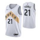 Toronto Raptors #21 Matt Thomas White basketball  Jersey City
