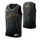 Utah Jazz #3 Ricky Rubio Black Golden  Jersey