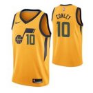 Utah Jazz #10 Mike Conley Goldtatementbasketball  Jersey