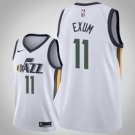 Utah Jazz #11 Dante Exum White basketball  Jerseytitched