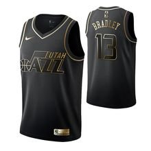 Utah Jazz #13 Tony Bradley Black Golden  Jersey