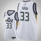 Utah Jazz #33 Ekpe Udoh White basketball  Jerseytitched