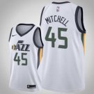 Utah Jazz #45 Donovan Mitchell White basketball  Jerseytitched
