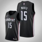Washington Wizards #15 Okaro White Black  Jersey City
