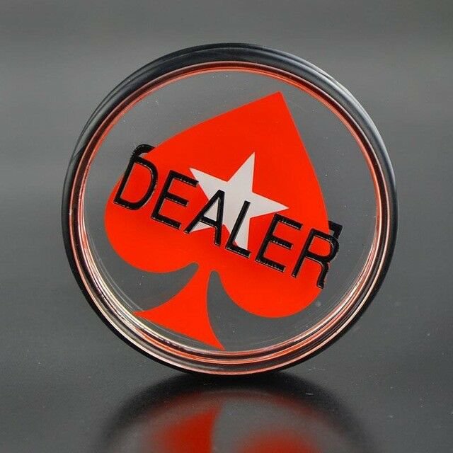 New Acrylic Poker Dealer Button Chip Pokerstars Pressing Poker Cards Guard 3inch