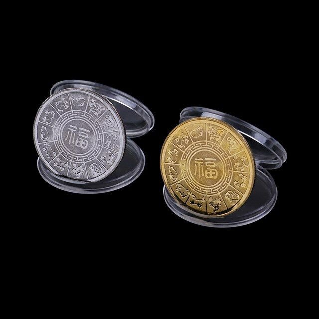 2019 Year of Pig Gold Silver Coins New Year Gift Collection Decoration for Home