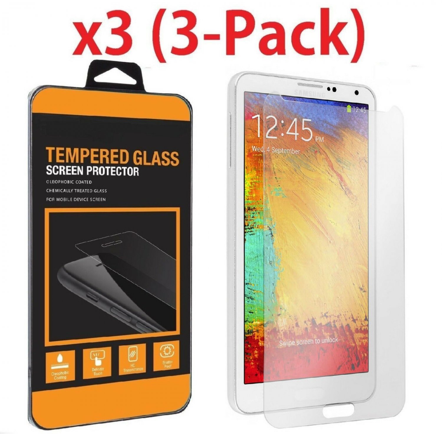 Premium Tempered Glass Screen Protector Film for Samsung Galaxy Note 3 N9000