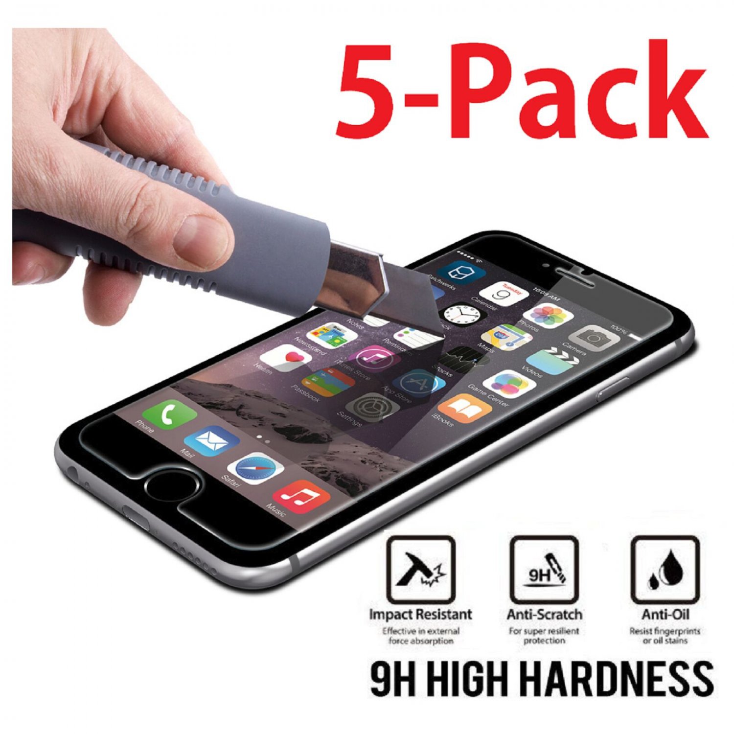 5x Wholesale Lot Tempered Glass Screen Protector for Apple 4.7" iPhone 6