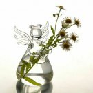 Clear Glass Angel Shape Flower Vase Cute Glass Hanging Vase Floral Plant Pots Terrarium