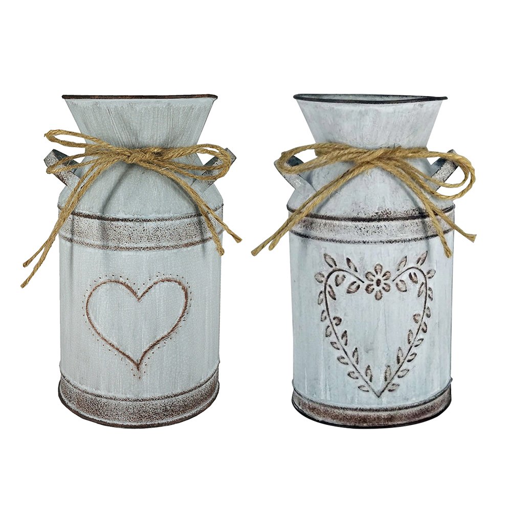 Vintage Garden Metal Flower Vases Home Wedding Artificial Flowers