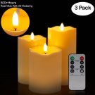 3Pcs/Set Remote Control LED Flameless Candle Lights Battery With Packaging