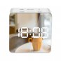 LED Mirror Alarm Clock Digital Snooze Table Clock Wake Up Light Electronic Large Time Temperature