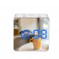 LED Mirror Alarm Clock Digital Snooze Table Clock Wake Up Light Electronic Large Time Temperature