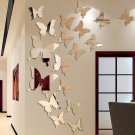 Butterfly Mirror Wall Sticker Art Removable Wedding Decoration Kids Room Decoration Sticker