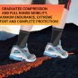 Ankle Compression Sleeves, Grey Large