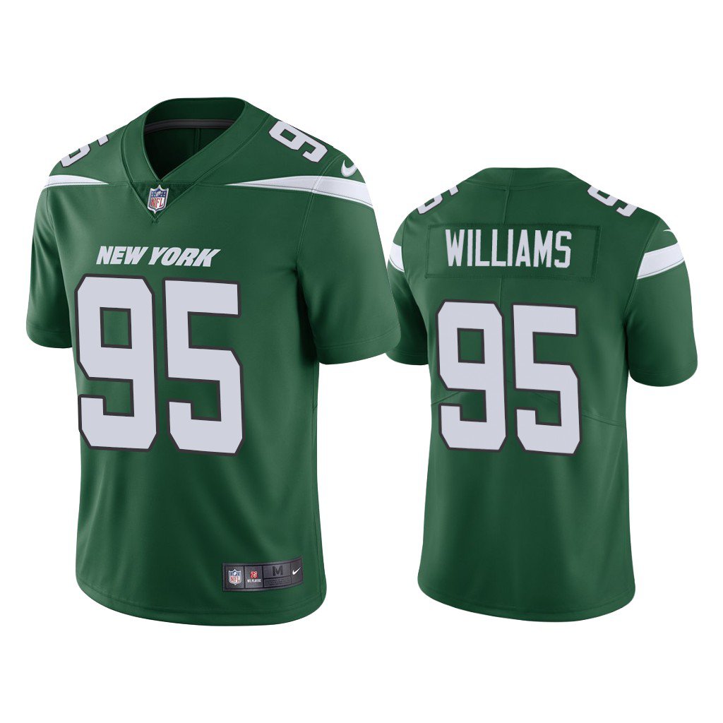 Men's Jets #95 Quinnen Williams Green Color Rush Limited Jersey 2019 New