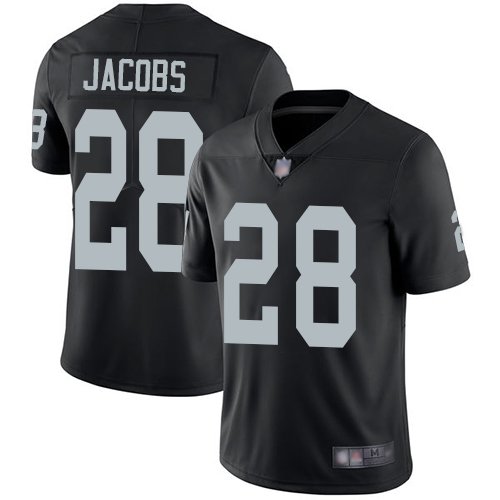 Men's Josh Jacobs #28 Oakland Raiders Black Color Rush Limited Jersey