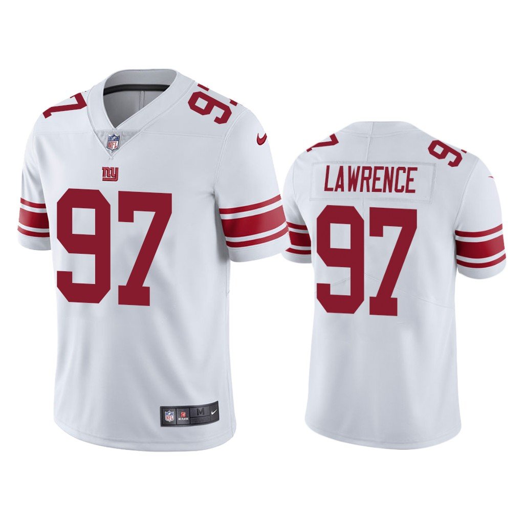 Men's Dexter Lawrence #97 Giants White Color Rush Limited Vapor Jersey