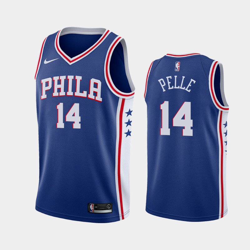 Men's Philadelphia 76ers #14 Norvel Pelle 2019 season Icon Jersey ...