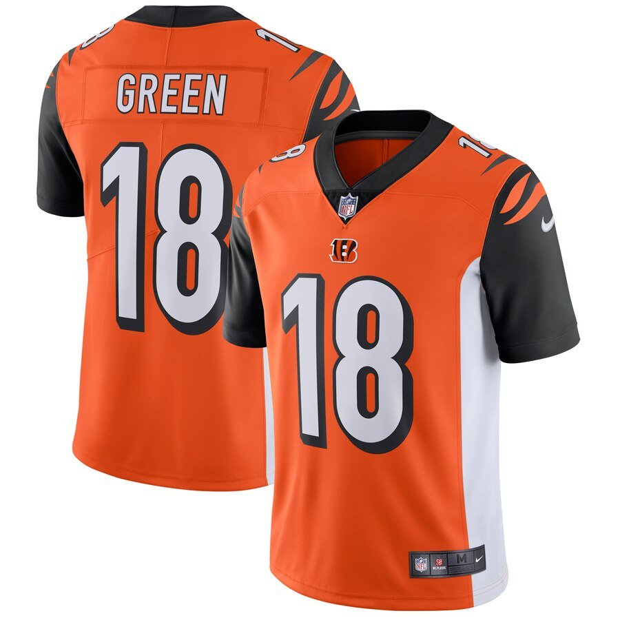 Youth A.J. Green #18 Cincinnati Bengals Ornage Color Rush Jersey