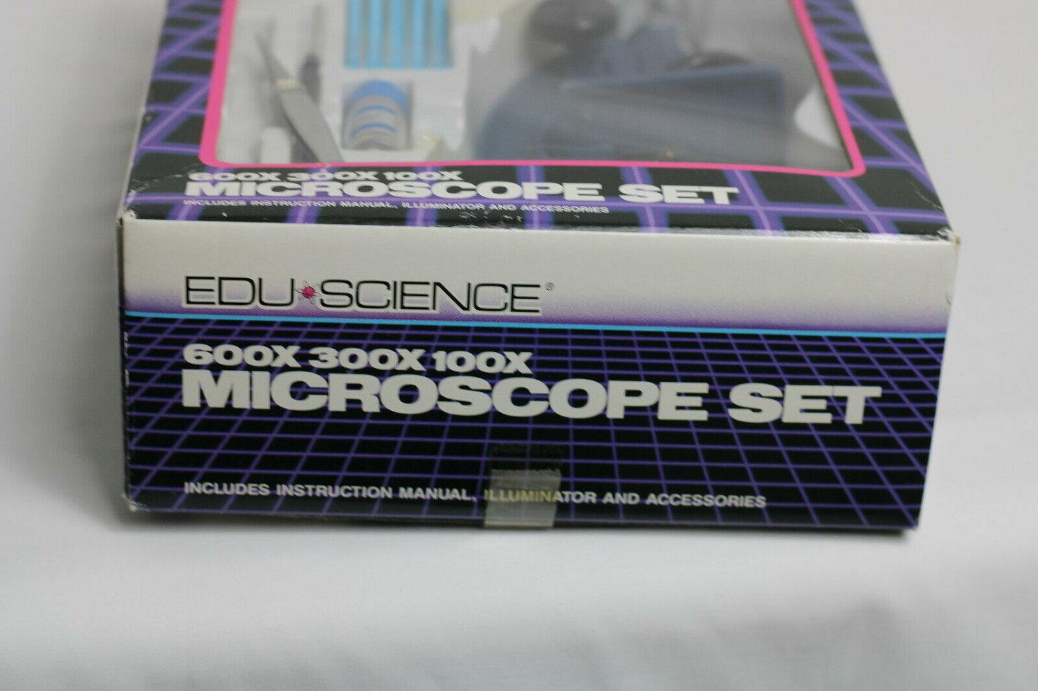 SCIENCE MICROSCOPE SET Toys R US 1989 EDU 600X 300X 100X, IN BOX
