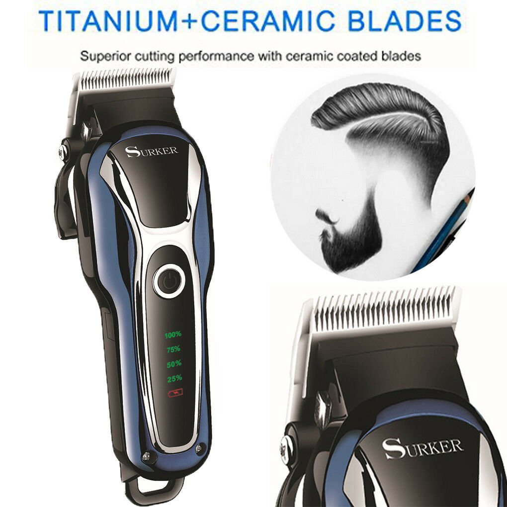 Pro Electric Hair cutting Trimmer Clipper Men Shaver Barber Haircut LCD Machine