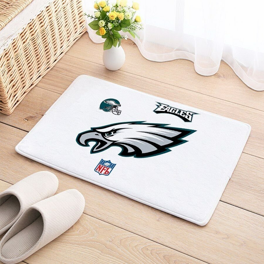 Philadelphia Eagles Door Mat Natural Cotton Floor Anti Slip NFL