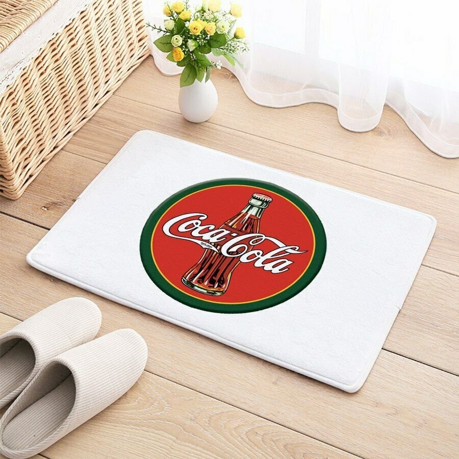 Coke Coca Cola Floor Mat Door Home House Natural Cotton Soft Drink pop