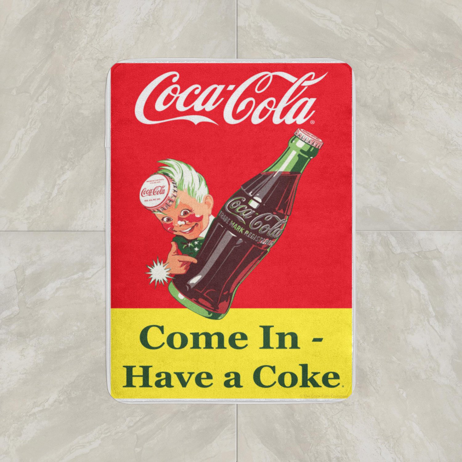 Coke Coca Cola Floor Mat Door Home House Natural Cotton come in have a coke