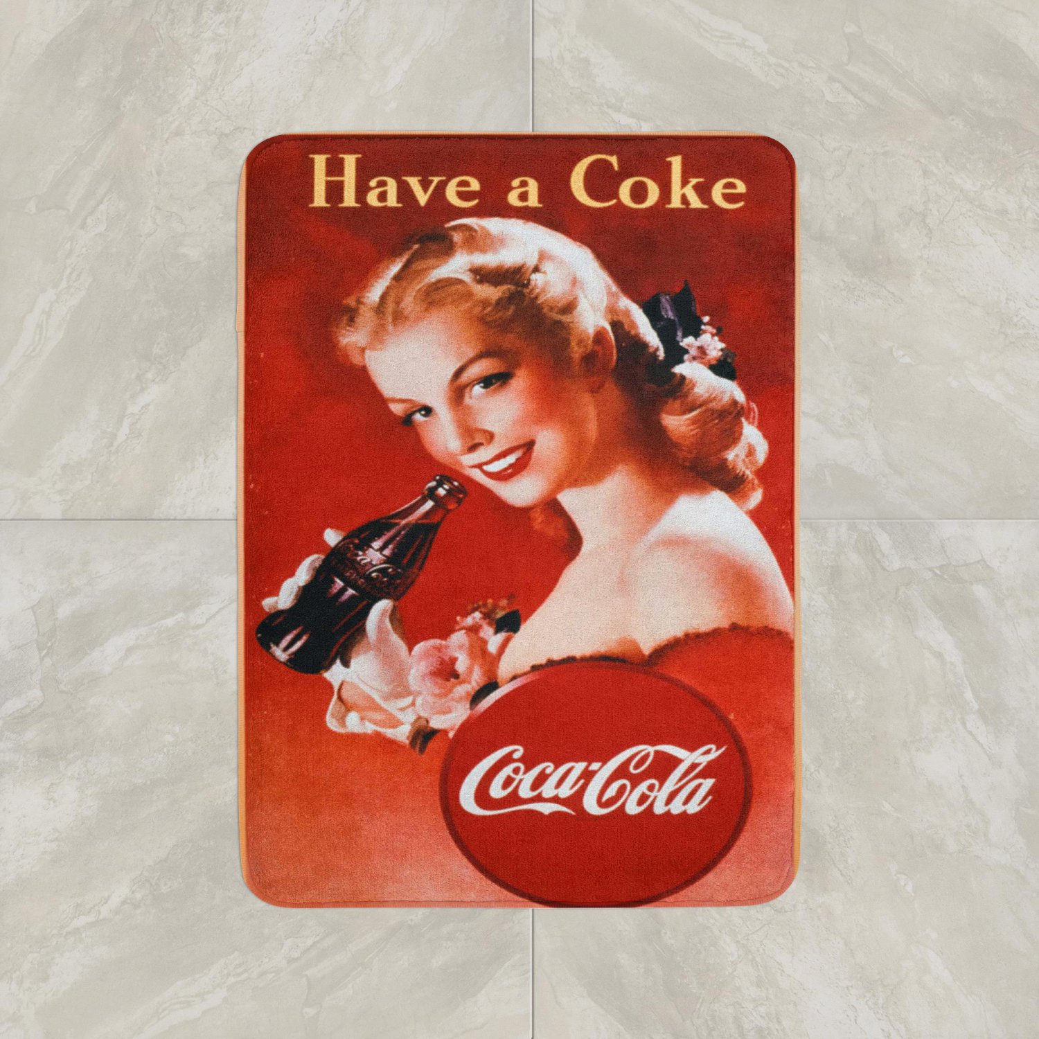 Coke Coca Cola Floor Mat Door Home House Natural Cotton have a coke