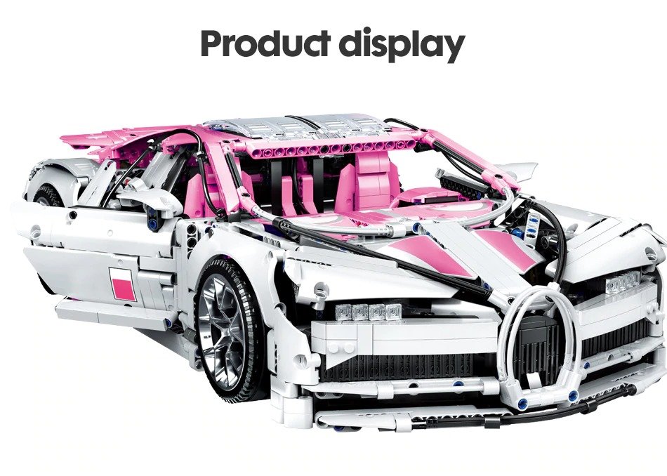 Technic Bugatti Chiron ( Lego 42083 Rare ) Pink Race Car Building blocks SHIPPING WORLDWIDE DHL