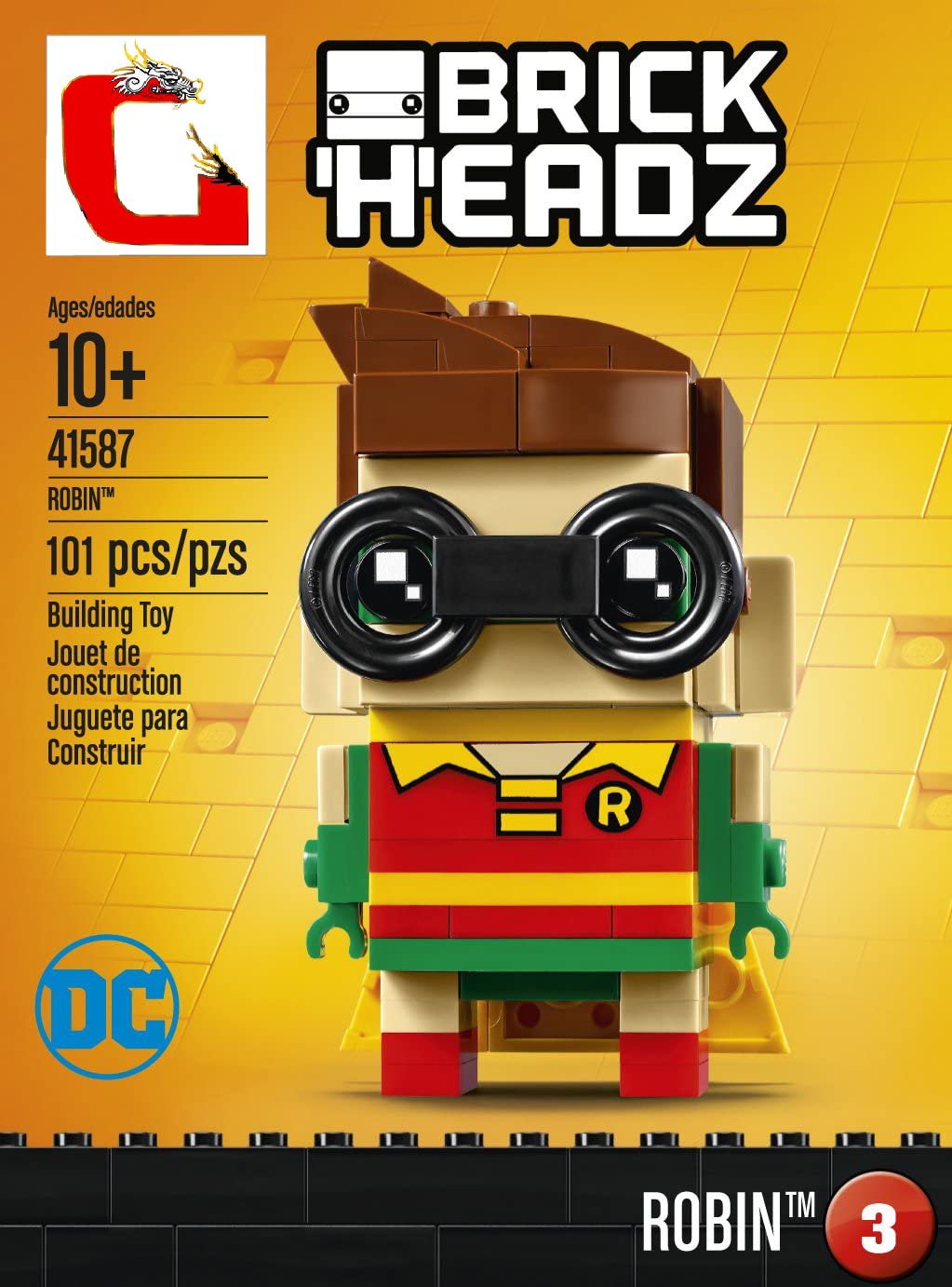 BrickHeadz DC Robin&acirc;�&cent; NinjaGo Series  Building Blocks