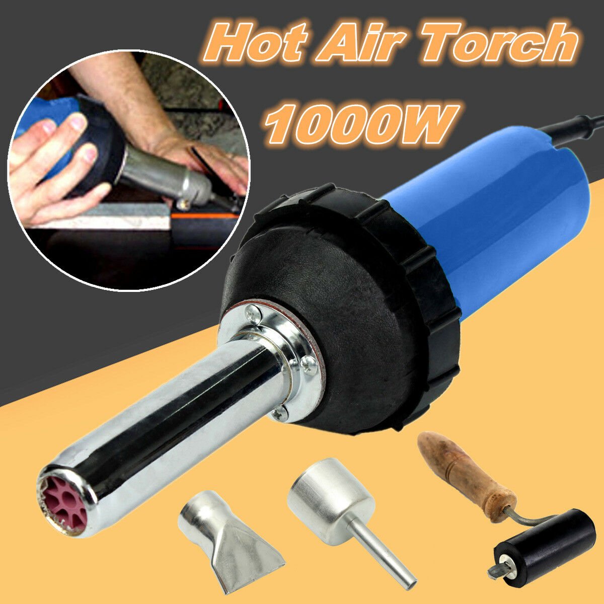 220V 1000W 2800Pa Plastic Welder Integrated Hot Air Gun Welding Plastic