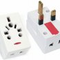 5A 250V Electrical Plug Adapter 3 Way Multi Outlet Receptacle Multi Plug Fused