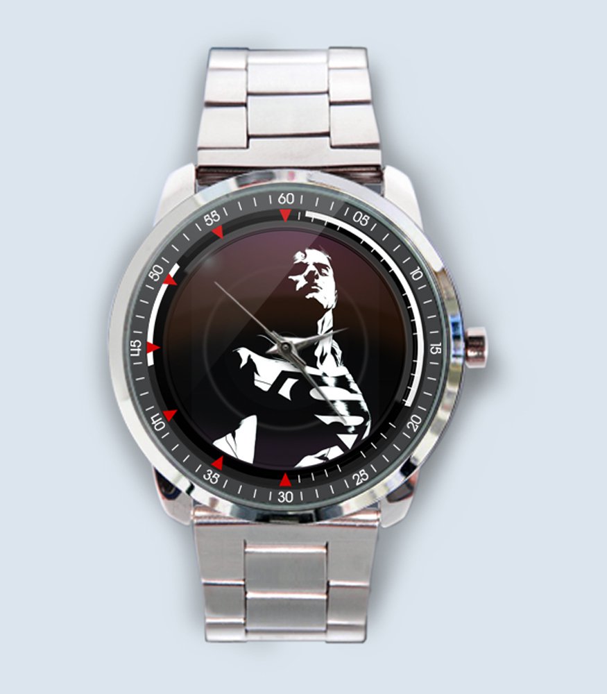 New Superman Black White Superheroes Custom Custom Stainless Steel Wrist Watch