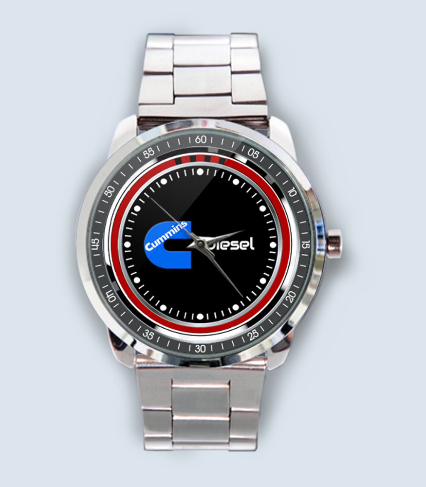 New Cummins Diesel Generator Engine Logo Stainless Steel Wrist Watch