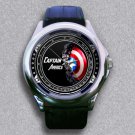 New Fantasy Captain America's Shield Leather Wrist Watch