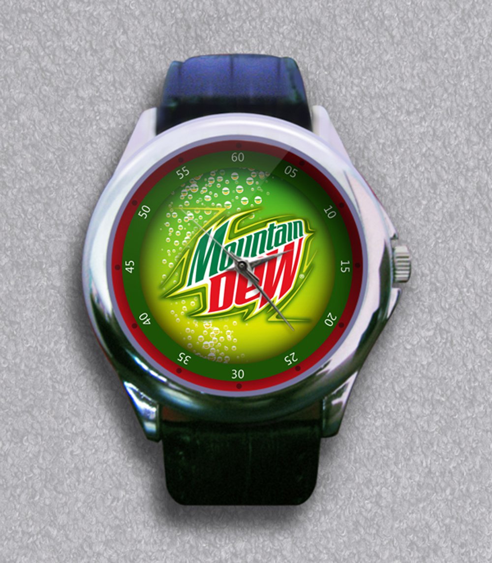 New Mountain Dew Leather Wrist Watch