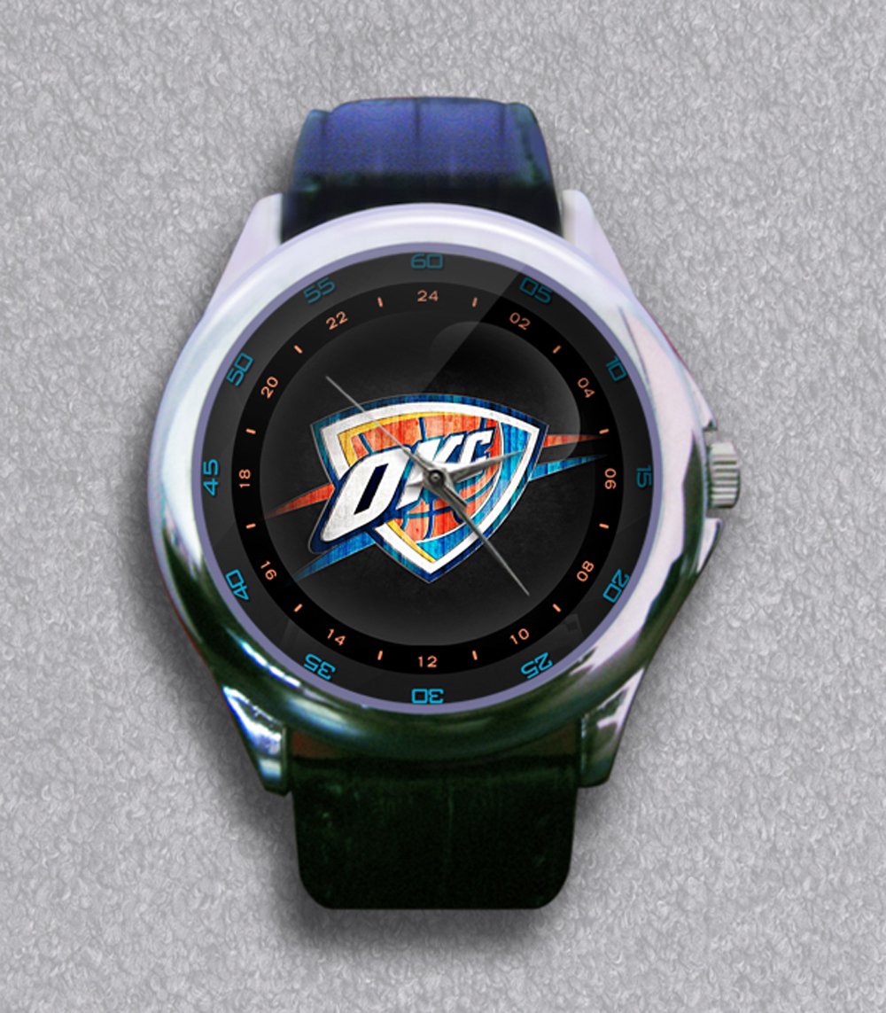 New Oklahoma City Thunder Basketball NBA Leather Wrist Watch