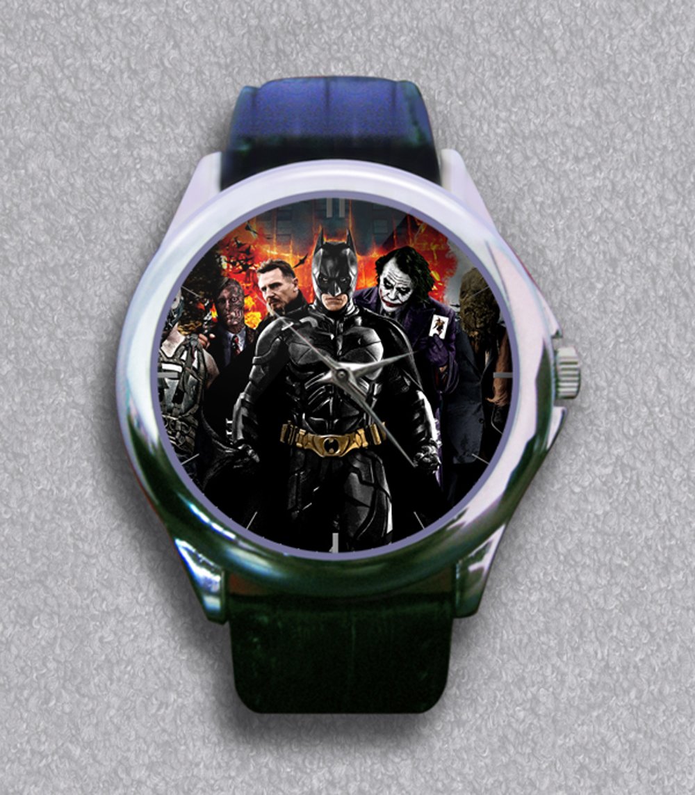 New Batman The Dark Knight Trilogy Joker Leather Wrist Watch